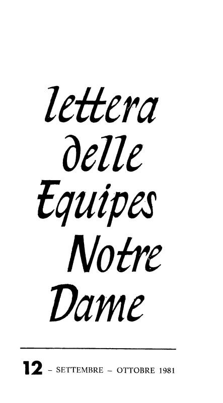 LETTERA 12 SETTEMBRE-OTTOBRE 1981