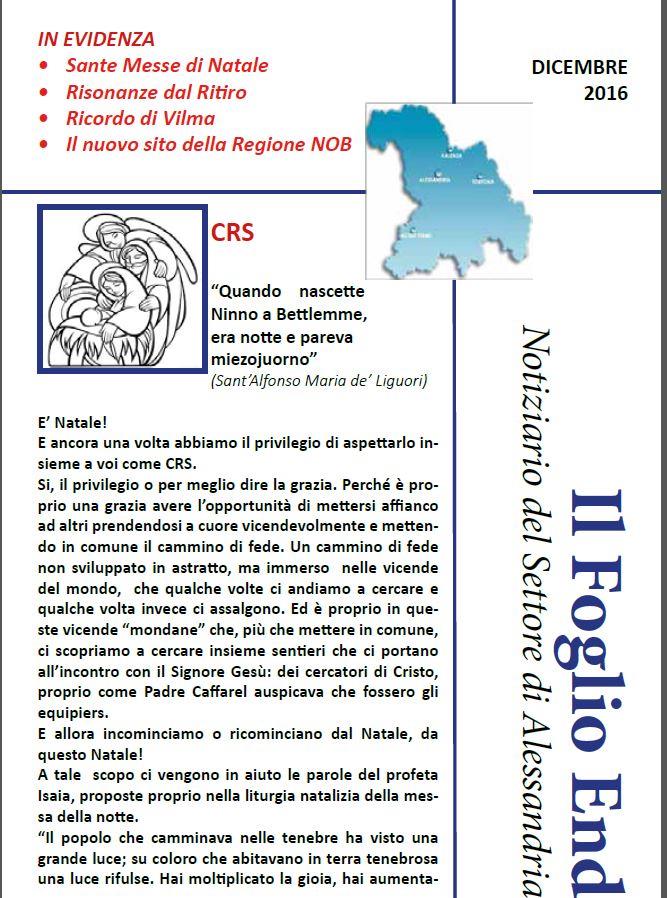 IL FOGLIO DEL SETTORE DI ALESSANDRIA