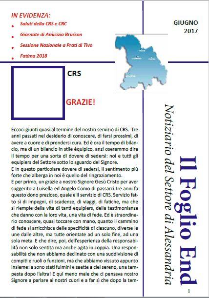 IL FOGLIO DEL SETTORE DI ALESSANDRIA